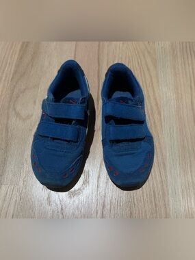 Puma Kids Blue Velcro Suede Athletic Sneakers 11.5c 11.5